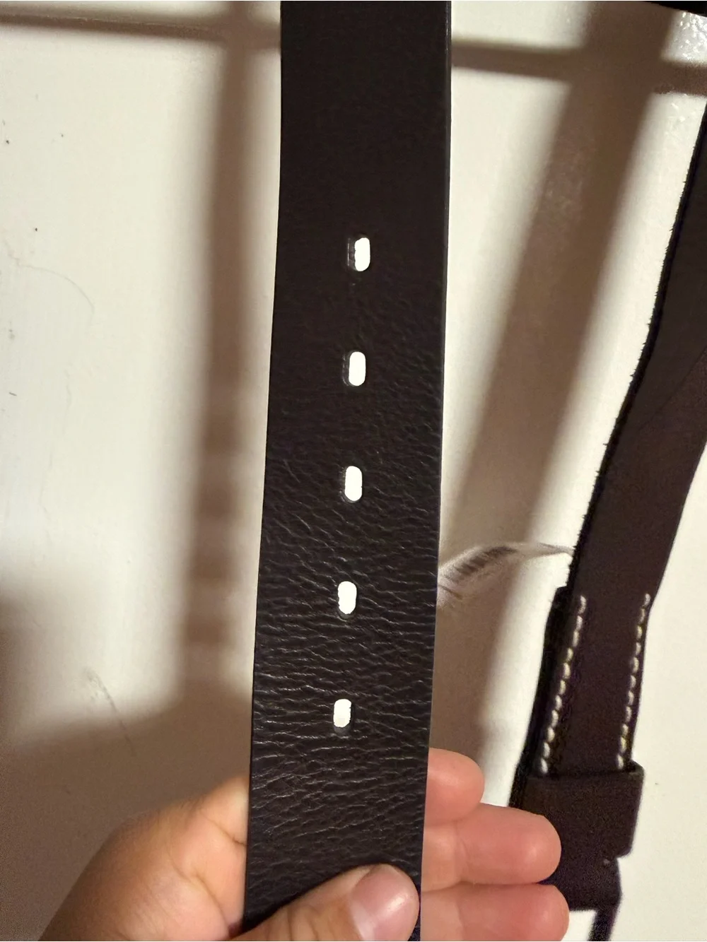 Men's Leather Belt in dark brown